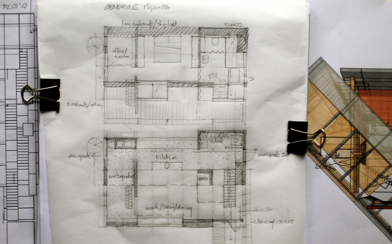 hand-sketched plan